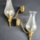 Pair of antique gold wall sconces