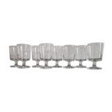 Set of 8 glasses of white wine Cavalier Luminarc transparent vintage