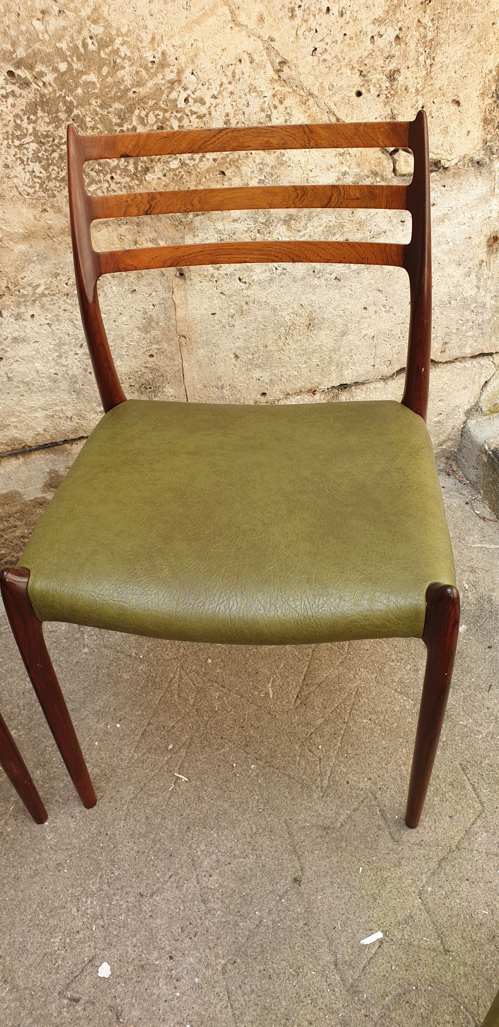 Set of 4 chairs model 78 by Niels Otto Moller for JL Mollers