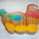 4 piece wooden hen puzzle