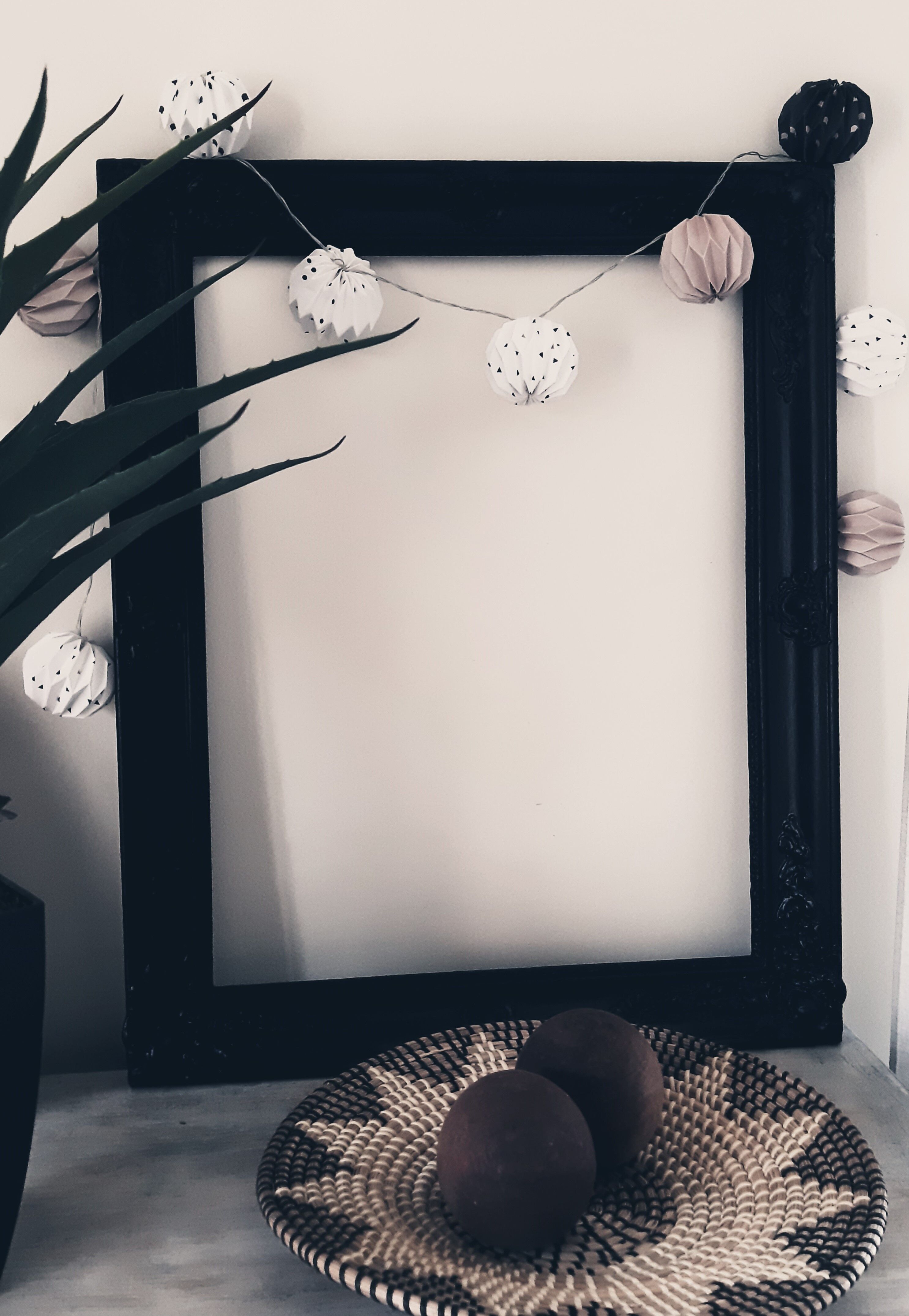 Black carved old frame