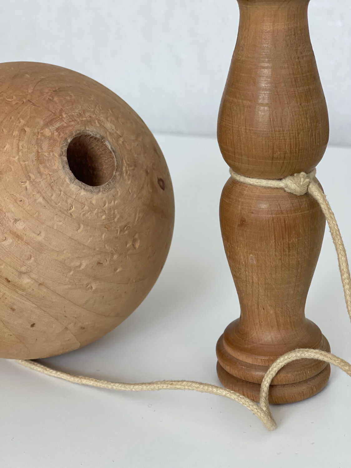 Old wooden bilboquet