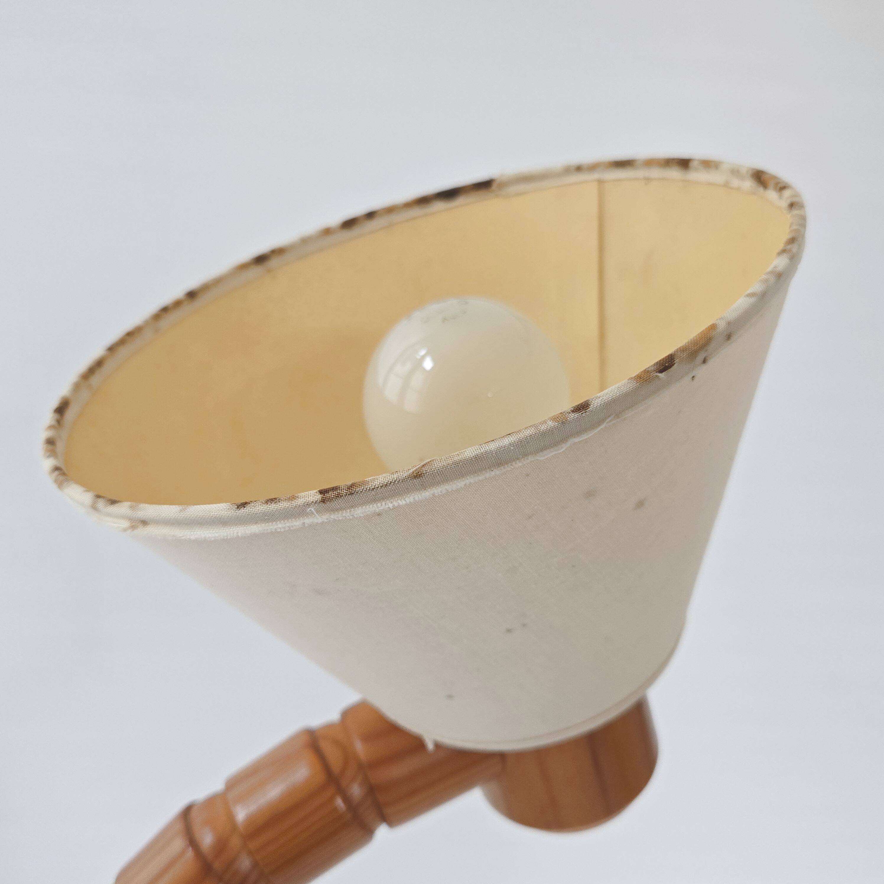 Vintage pine lamp for Solbackens Svarveri, 1970s