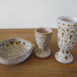 Set of ceramics signed Austry years 60 - 70