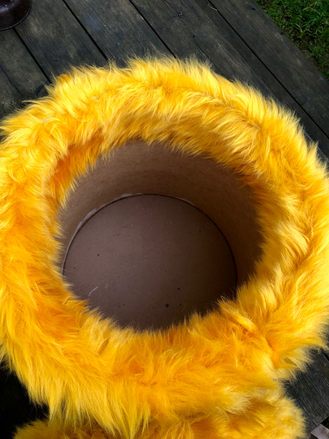 Vintage moumoute pouf