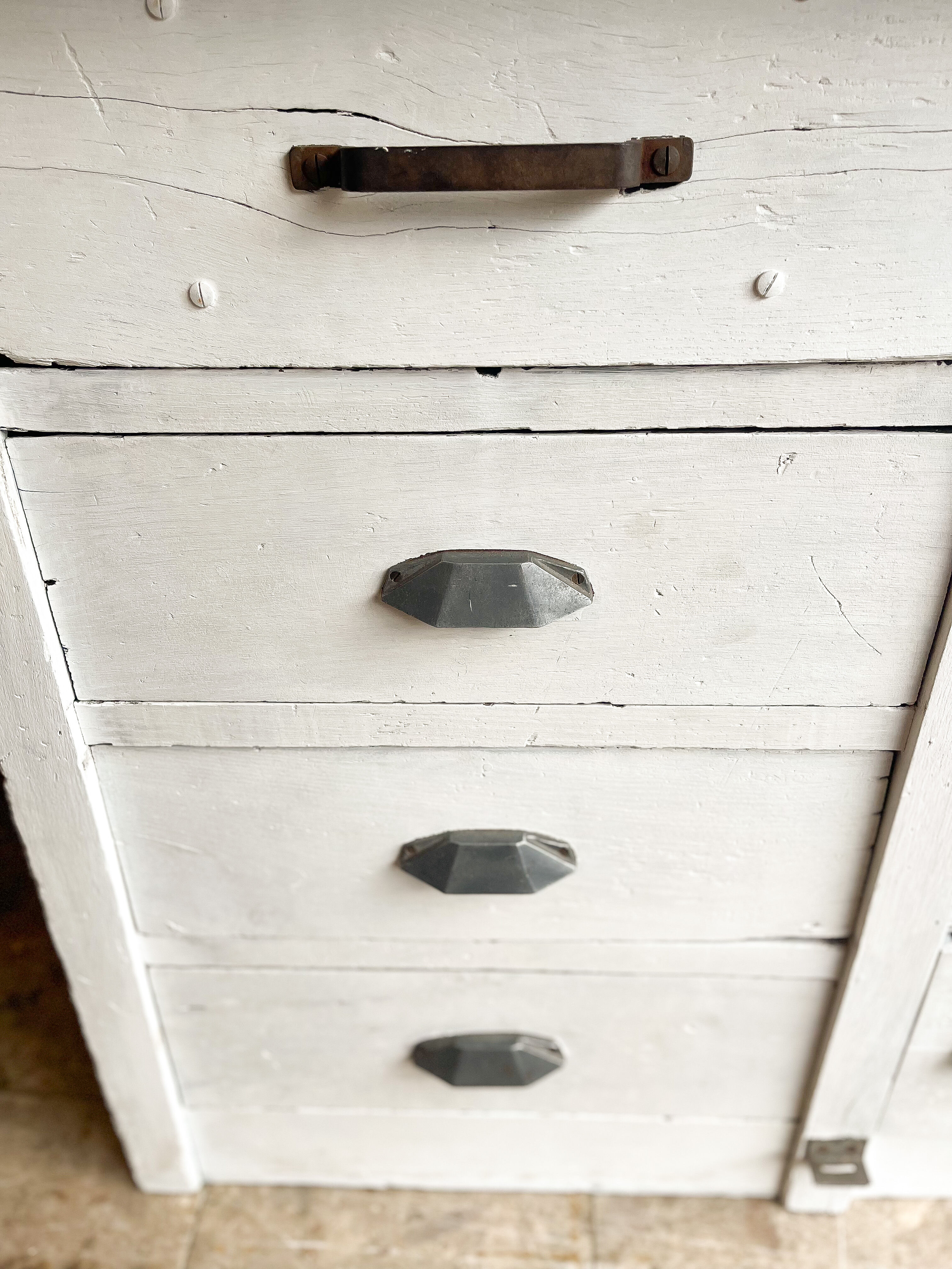 Former small white patina trading post