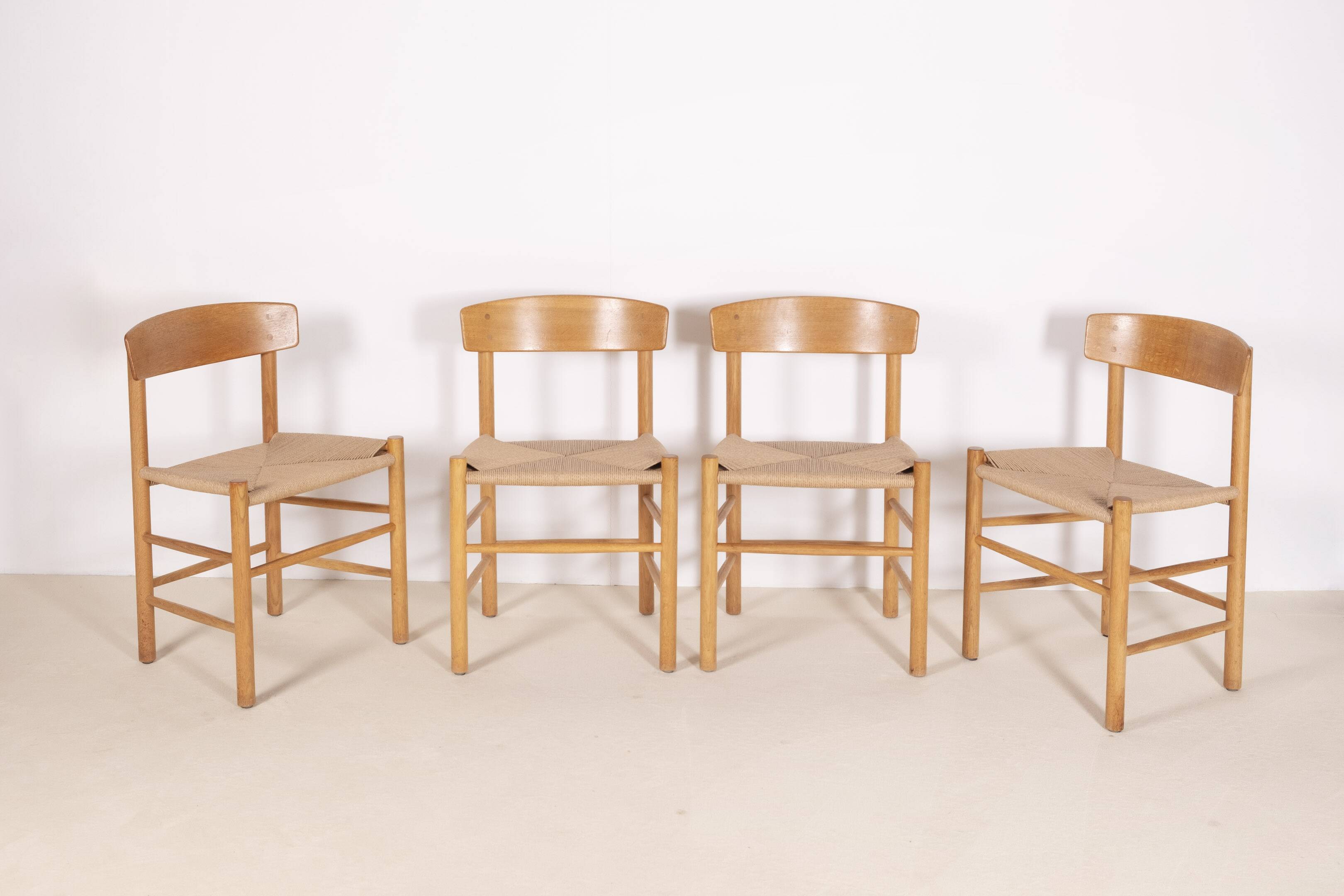 4x Børge Mogensen J39 Oak Dining Chair, FDB Møbler 1981