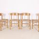 4x Børge Mogensen J39 Oak Dining Chair, FDB Møbler 1981