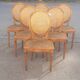 Set of 6 Louis XVI style medallion chairs