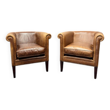 Sheep Leather Laura Ashley Armchair Set