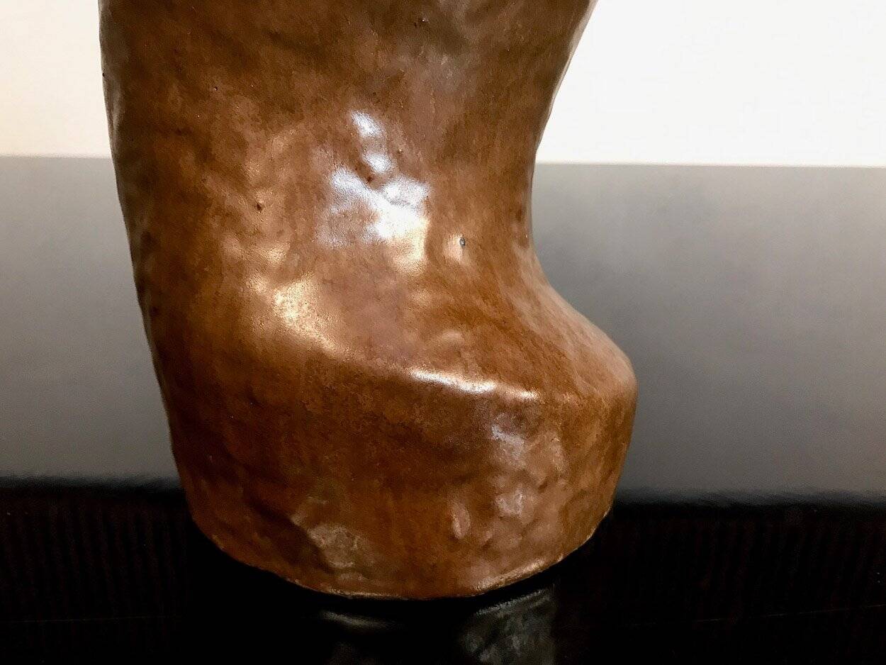 Sculptural studio ceramic art vase from Atelier Sorembe, Germany 1970s
