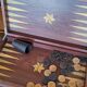 Marine marquetry backgammon set