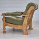 Fauteuil danois en laine et chêne massif, 1970