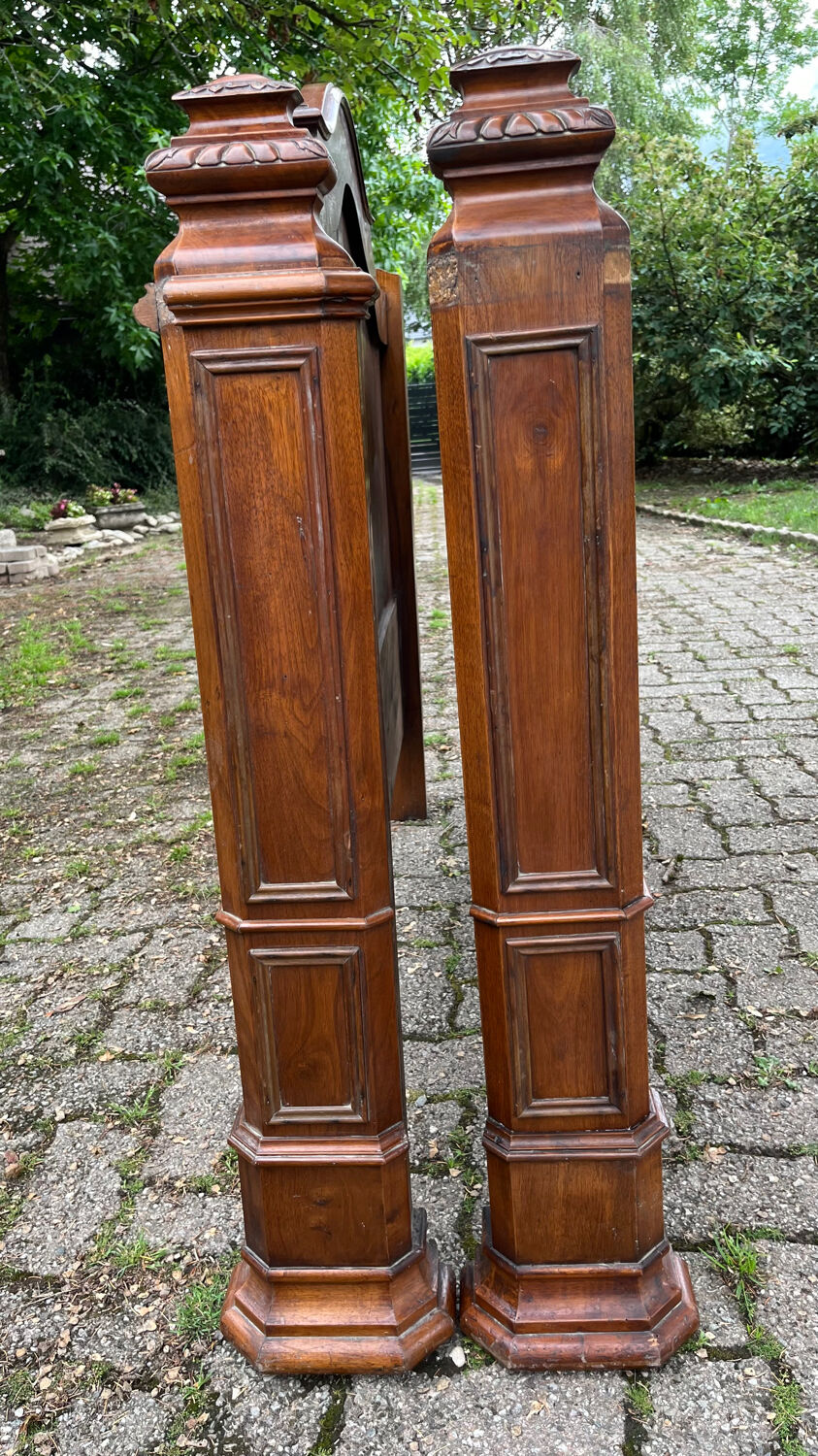 Antique solid walnut boat headboards