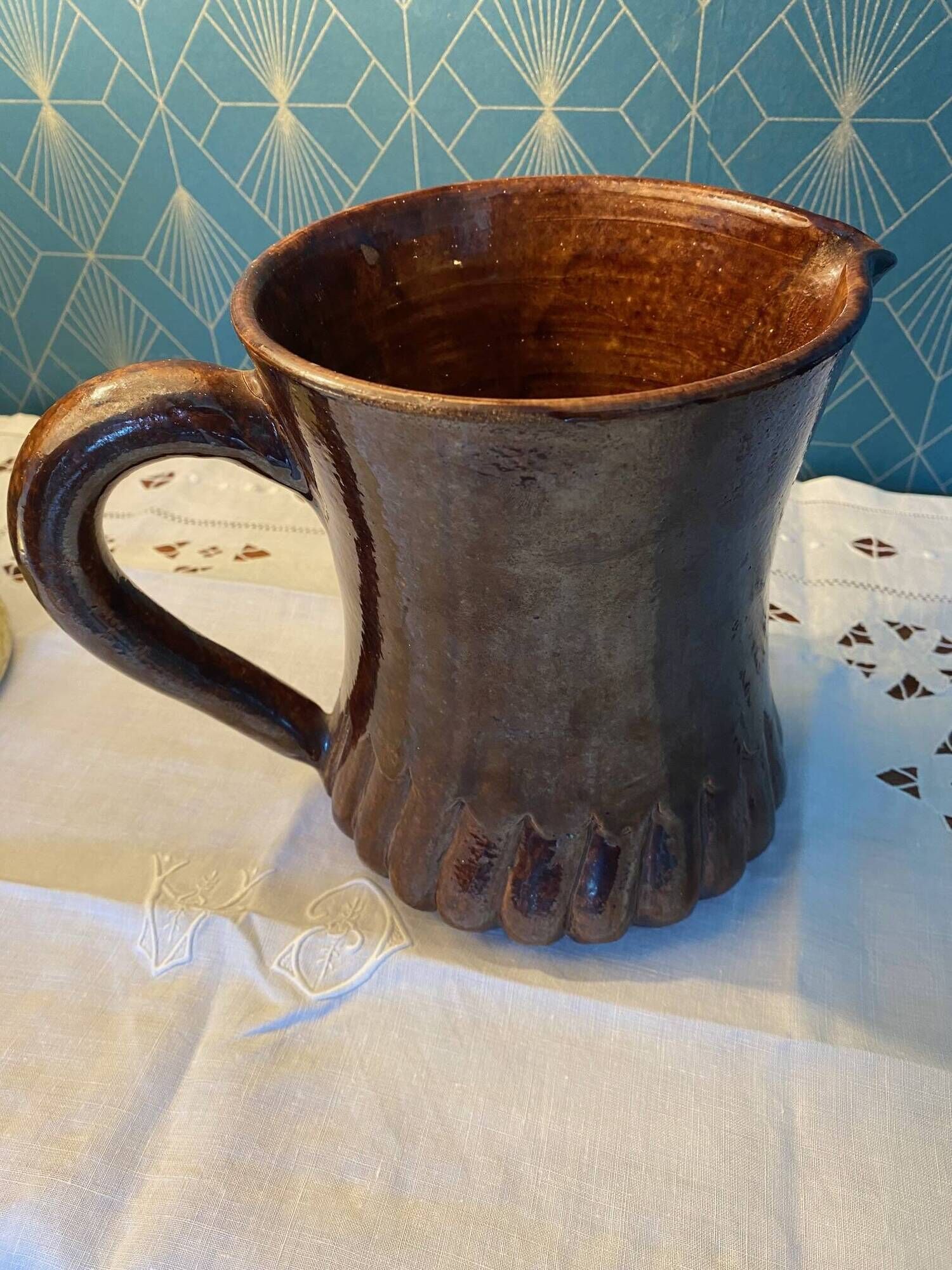 Ceramic pitcher Suzanne Ramié, Madoura 1960s, rare 20cm