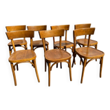 Set of 7 vintage bistro chairs