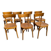 Série de 7 chaises bistrot vintage