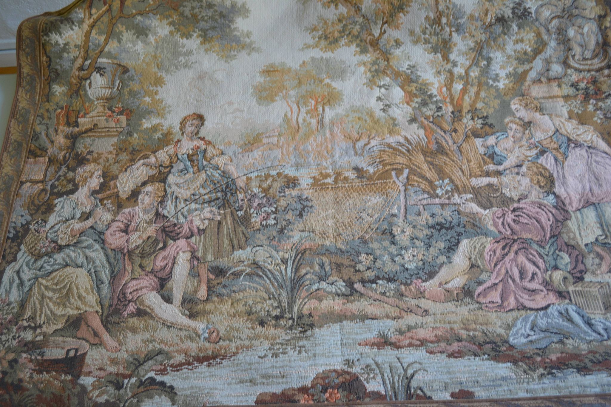 "Fishing party of Madame de Maintenon" Classical-inspired tapestry
