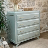 Compass feet chest of drawers