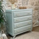 Compass feet chest of drawers