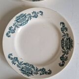 Set of 6 deep plates in Terre de fer, Lutece Longchamp model