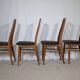 Eva Dining Chairs in Teak by Niels Koefoed for Hornslet, Leather, Set of 4