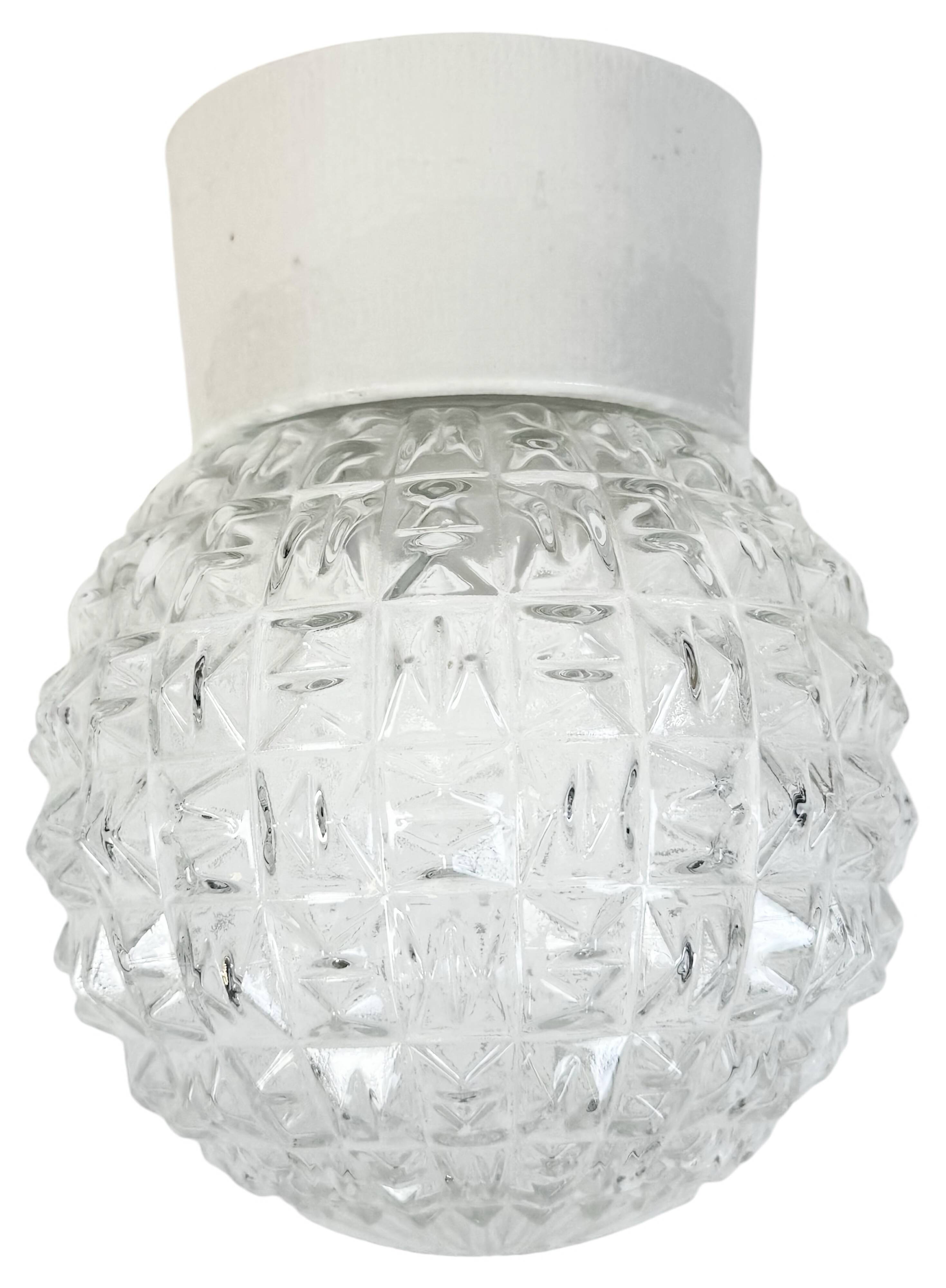 Vintage White Porcelain Ceiling Light, 1970s