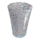 Vintage geometric cut crystal vase - 1970