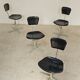 1 adjustable industrial chair metal Czechoslovakia 1960