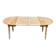 Table à manger ronde extensible à volets décapée en noyer brut 2 rallonges