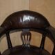Victorian antique leather captain's chair