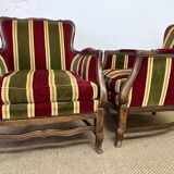 Paire de fauteuils cabriolet vintage