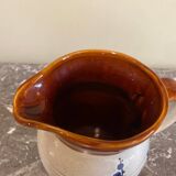 Decorated stoneware carafe