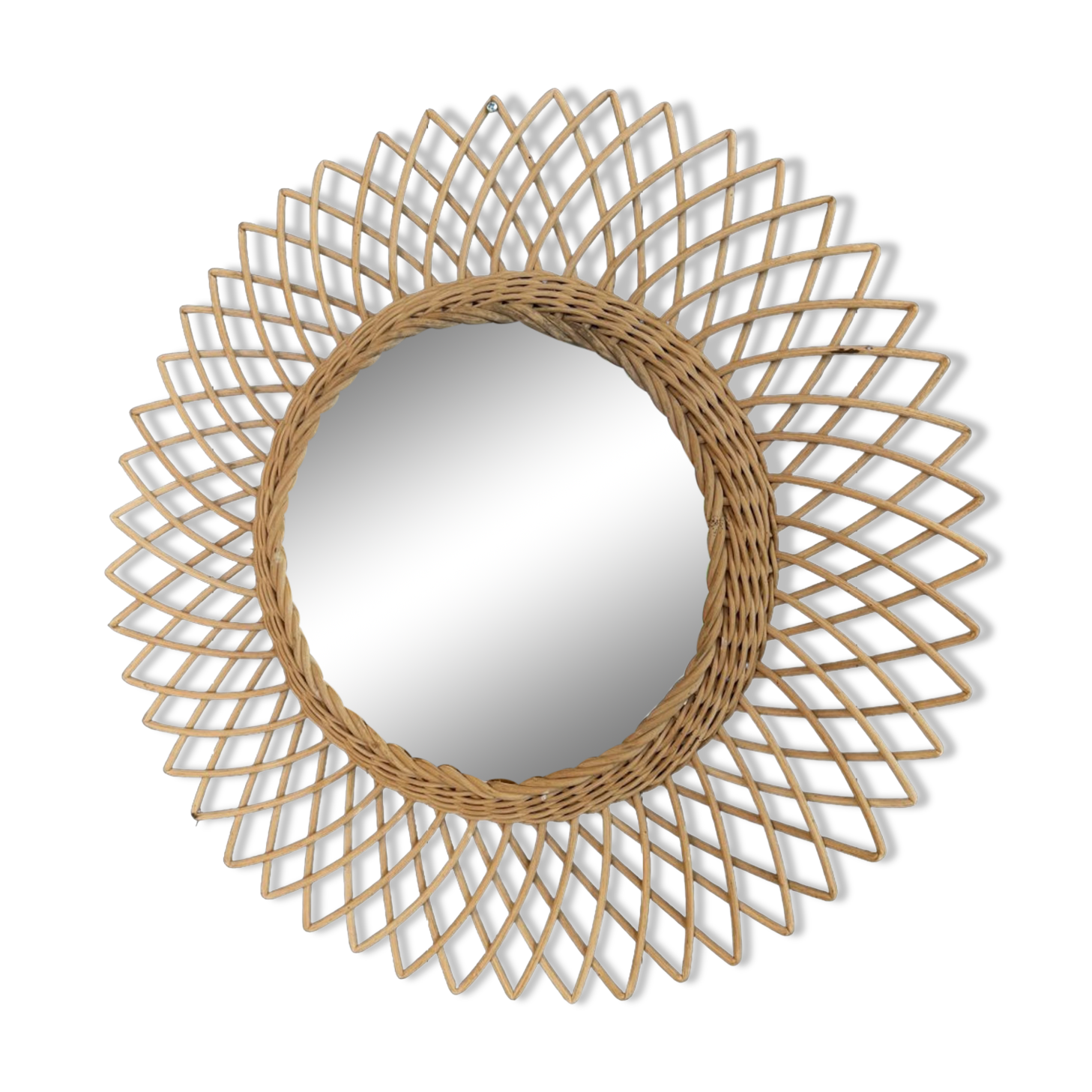 Rattan sun mirror 27cm