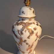 Fine porcelain lamp gilded with gold by Laure Selignac, Paris.