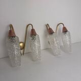 Pair of vintage double wall sconces "MAISON ARLUS"