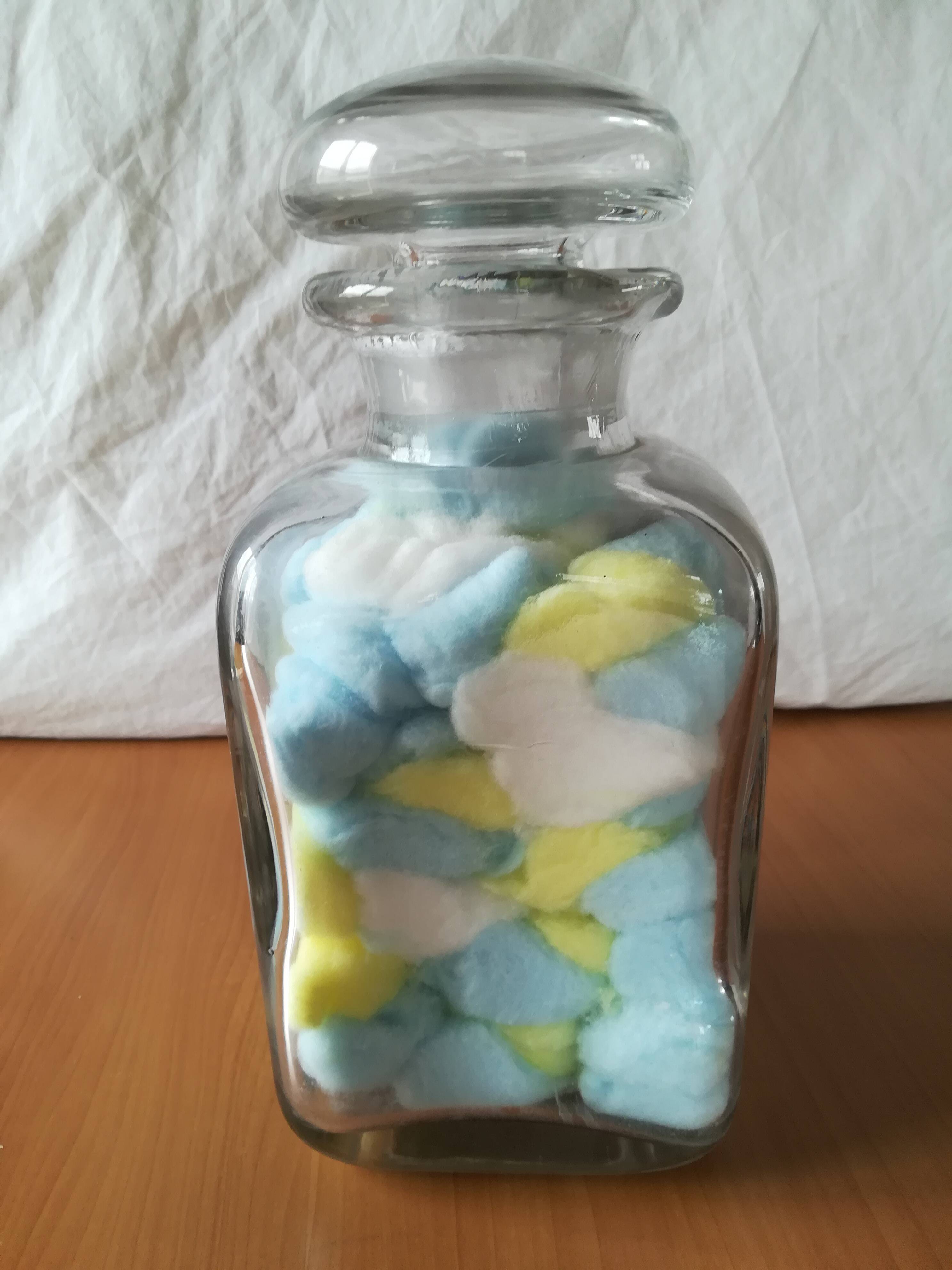 Bonbonnière grand flacon en verre Hermes Paris 30cm