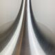 Suspension tulipe scandinave acier brossé space age
