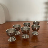 Coquetiers vintage en inox