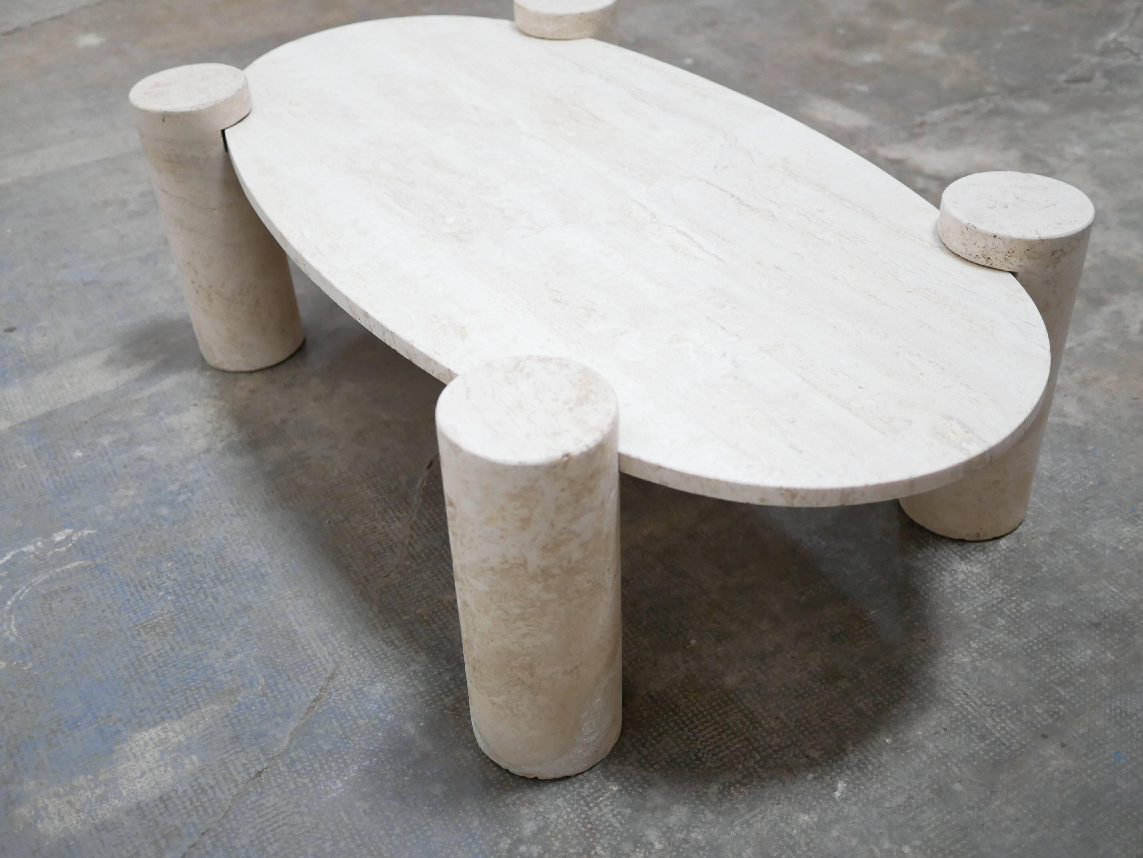 Vintage travertine coffee table