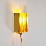 Brass & Amber glass glass wall lights by Vitrika – Model Atlactic