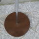 Lampadaire space age marron à 2 spots