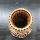 Ancien vase Jaspa céramique beige marron vintage
