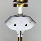 Lampe de table champignon en laiton et verre de l'ère spatiale par Peill & Puzzler 1970