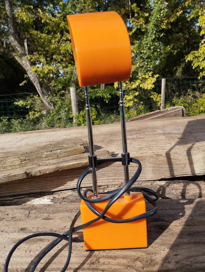 Lampe de bureau / chevet télescopique – col de cygne – années 70/80