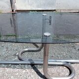 Metal and glass coffee table