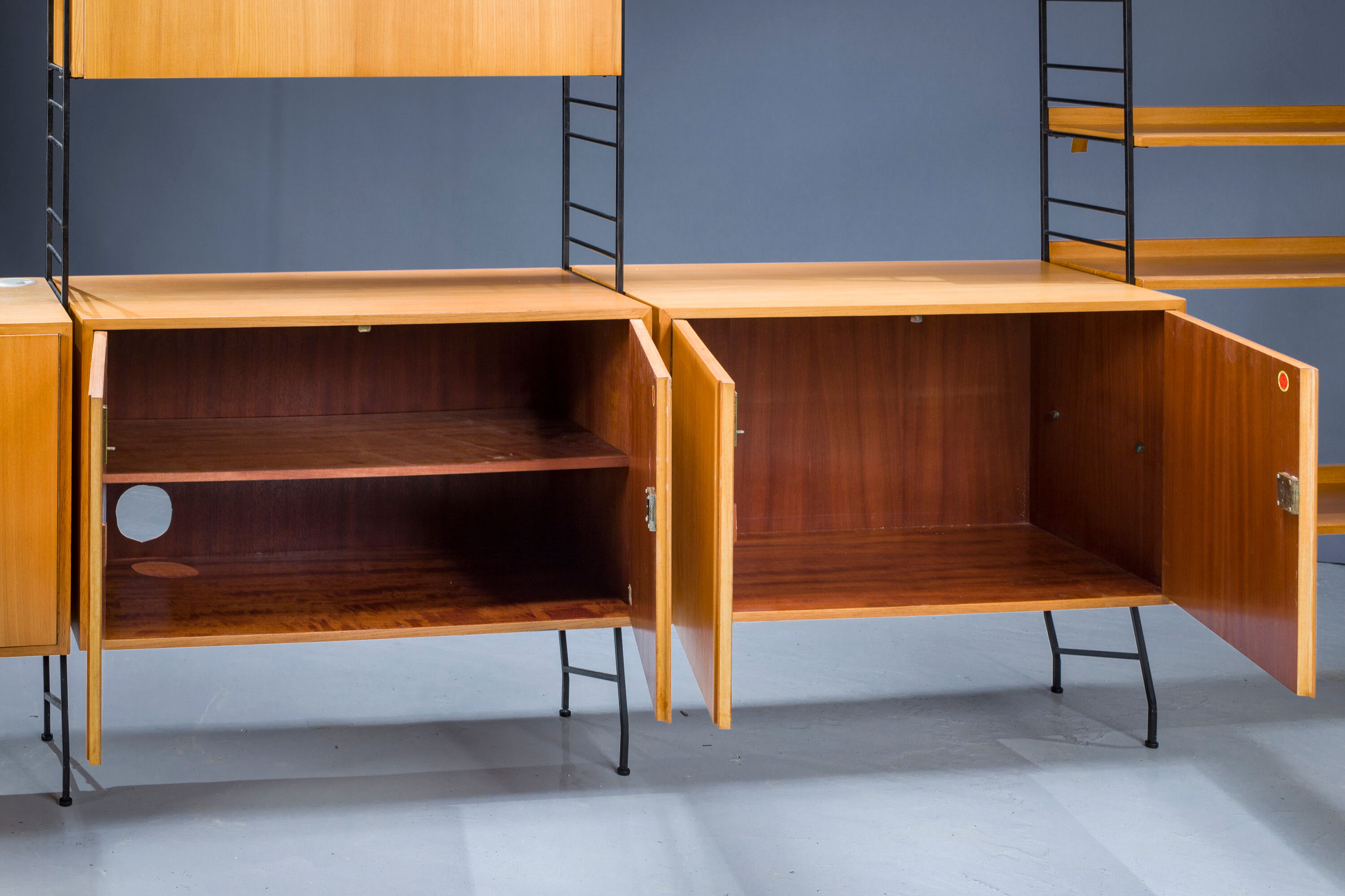 Mid-Century Elm Shelf, 1960s.
