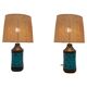 Pair of table lamps by Aldo Londi for Bitossi Sweden 1960 Signed