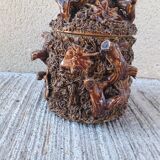BOSSOT in Ciry-le-Noble (71) Stoneware tobacco pot with naturalist decoration