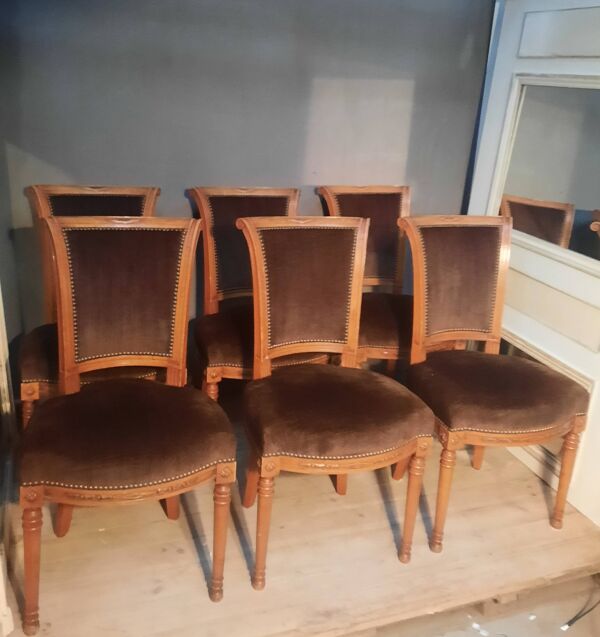 Serie de 6 chaises style directoire